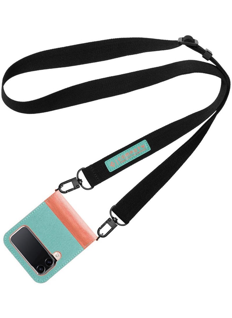 Spigen - Compoty Samsung Galaxy Z Flip 4 Case Cover with Strap - Cotton Candy - Image 1