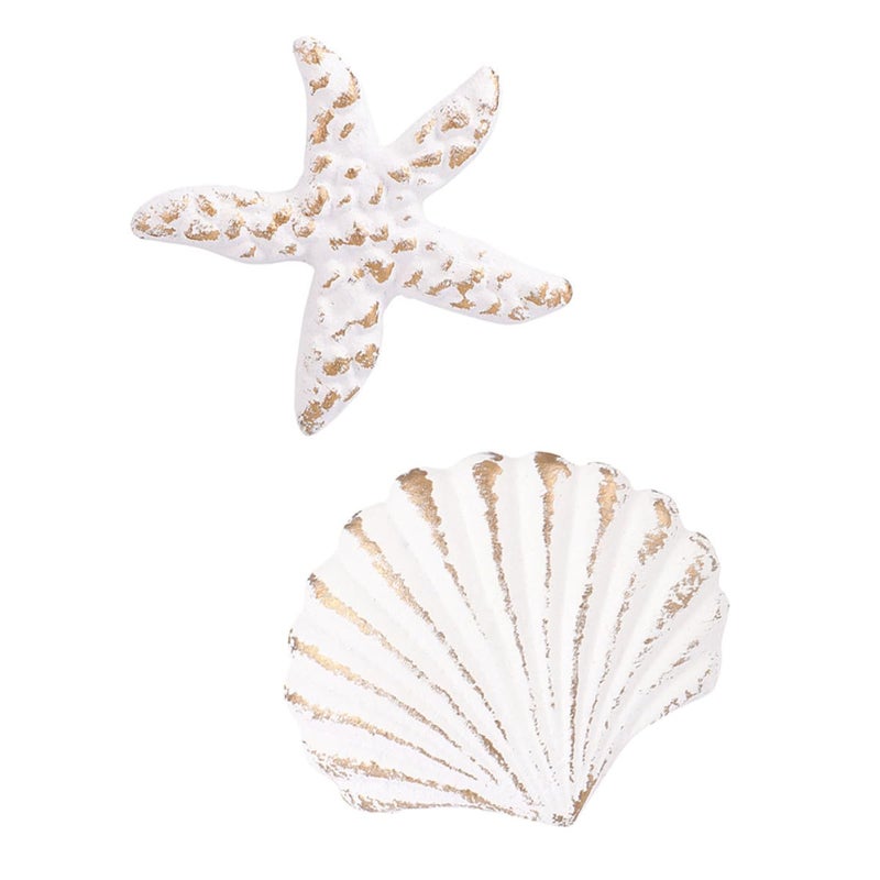 2Pcs White Cast Iron Cabinet Pulls Drawer Handles For Nautical Theme Room - Image 2