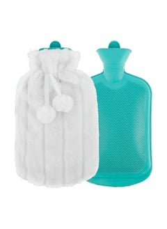 Generic Hot Water Bag with Fluffy Cover BPA Free Hot Water Bottle For Shoulder Neck and Muscle Pain Hand And Feet Warmer Menstrual Cramps Hot Compress And Cold Therapy (Random Design and Color)  - Image 1