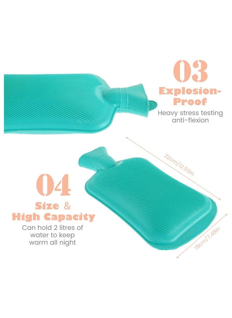 Generic Hot Water Bag with Fluffy Cover BPA Free Hot Water Bottle For Shoulder Neck and Muscle Pain Hand And Feet Warmer Menstrual Cramps Hot Compress And Cold Therapy (Random Design and Color)  - Image 5