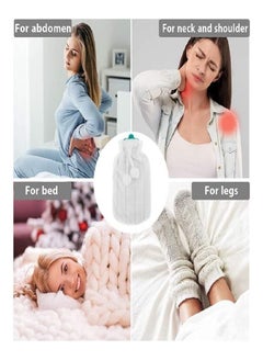 Generic Hot Water Bag with Fluffy Cover BPA Free Hot Water Bottle For Shoulder Neck and Muscle Pain Hand And Feet Warmer Menstrual Cramps Hot Compress And Cold Therapy (Random Design and Color)  - Image 3