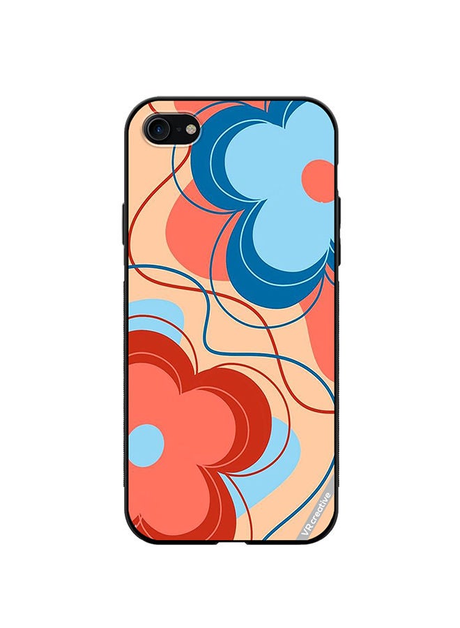VR CREATIVE Protective Case Cover For Apple iPhone SE (2022) Flower Design Multicolour - Image 1