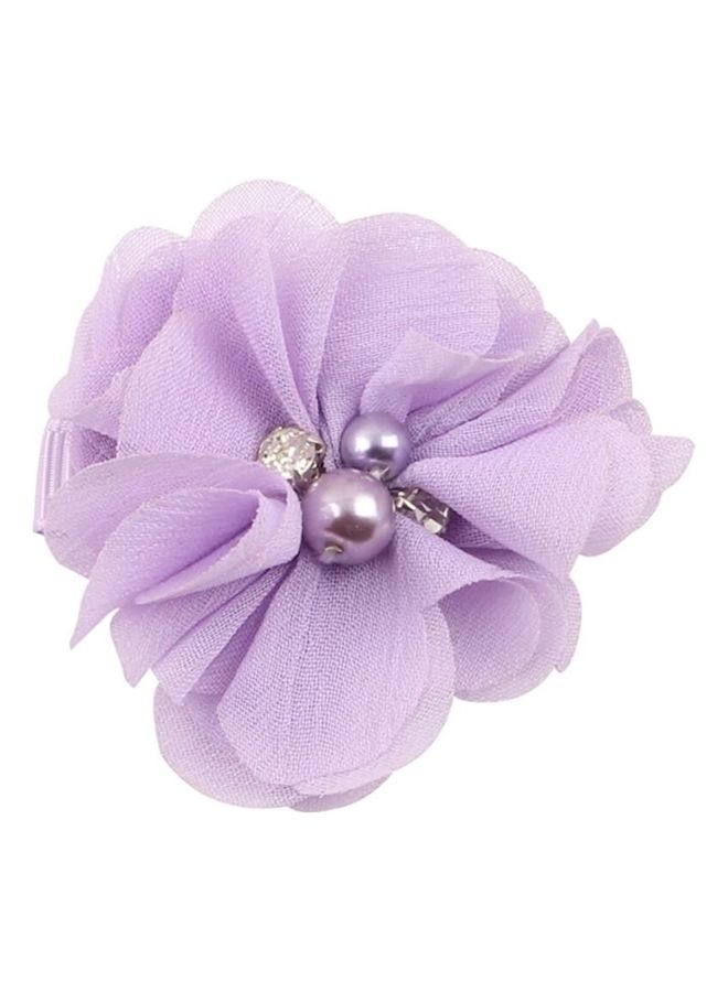 NIBEMINENT Pack Of 9 Hair Clips With Hand-Sewn Beads Flower Yellow/Grey/Brown 6centimeter - Image 4