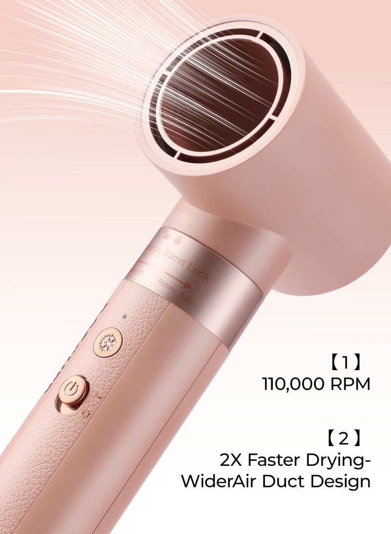 DOSCHER 1500Watt 5-in-1 Multi-Functional Hair Styler&Hair Dryer,20 Million High-Concentration Negative Ion Hair Care,110,000 RPM High-Speed 2X Faster Drying,3-Temp Settings withTemp Memory Function - Image 4