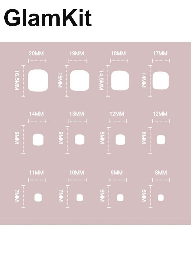 GlamKit 24Pcs Fake Nails - French foot Nails - White Foot Armor - Fake Nail Patch - Image 2