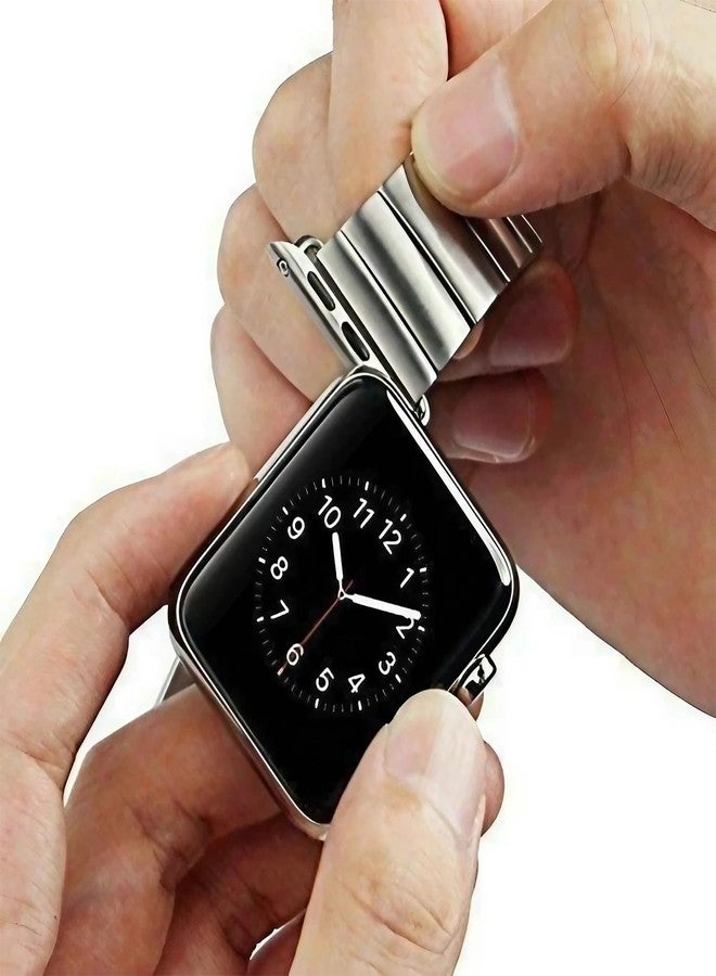 LOOKSEVEN Watch strap connector Stainless Steel Adapter Replaceable Metal Connection with Replacement Tool Compatible with Apple Watch Band 38mm 40mm 41mm 42mm(Series 10) - Image 3