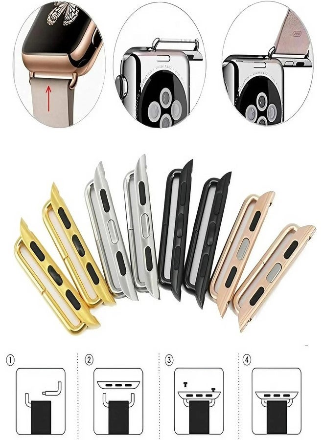 LOOKSEVEN Watch strap connector Stainless Steel Adapter Replaceable Metal Connection with Replacement Tool Compatible with Apple Watch Band 38mm 40mm 41mm 42mm(Series 10) - Image 4