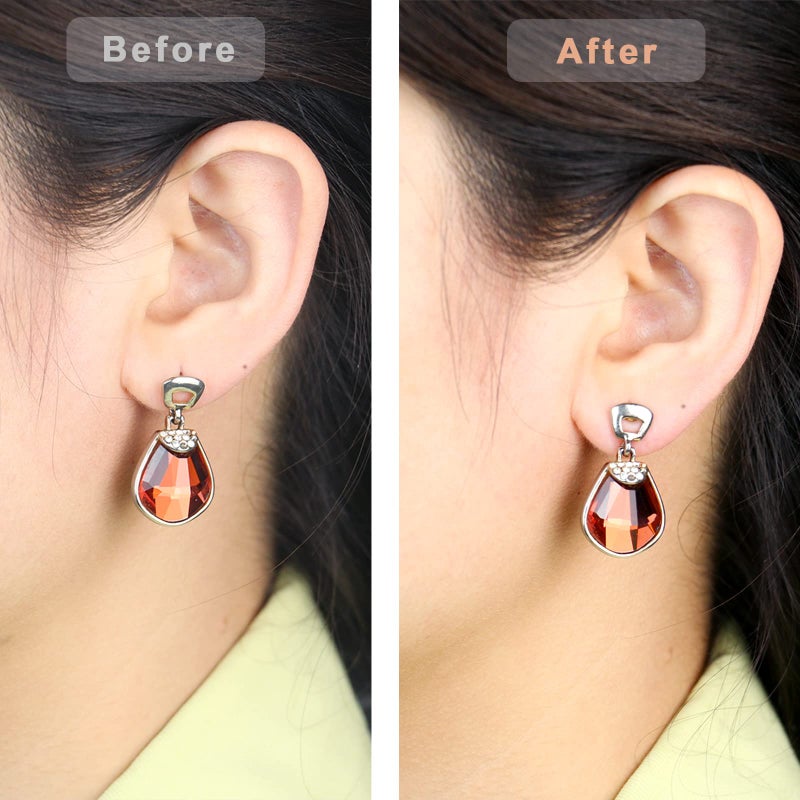 KMEOSCH Earring Backs for Droopy Ears, 2 Pairs Adjustable Crown Earring Lifters for Heavy Earring to Prevent Sagging & Stretched Earlobes (Golden & Silvery, 2 Pair) - Image 2