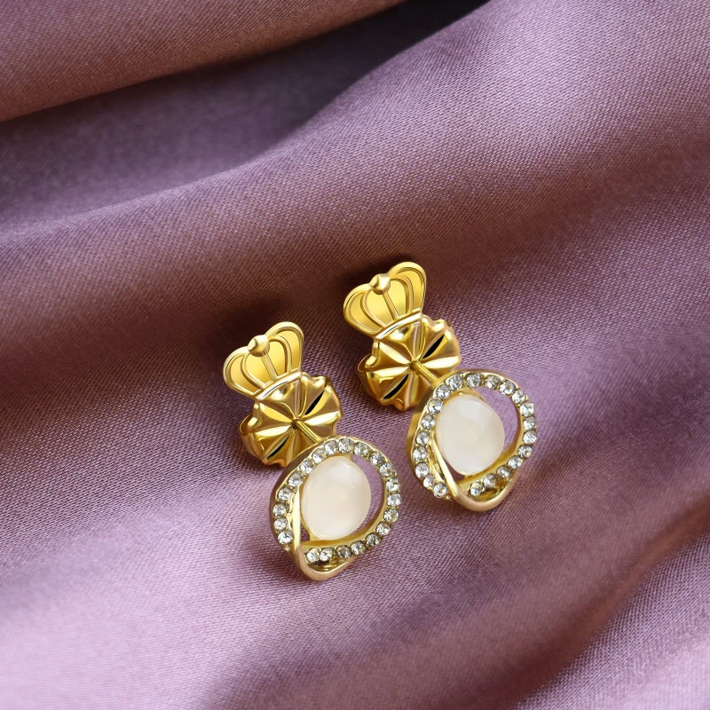 KMEOSCH Earring Backs for Droopy Ears, 2 Pairs Adjustable Crown Earring Lifters for Heavy Earring to Prevent Sagging & Stretched Earlobes (Golden & Silvery, 2 Pair) - Image 4