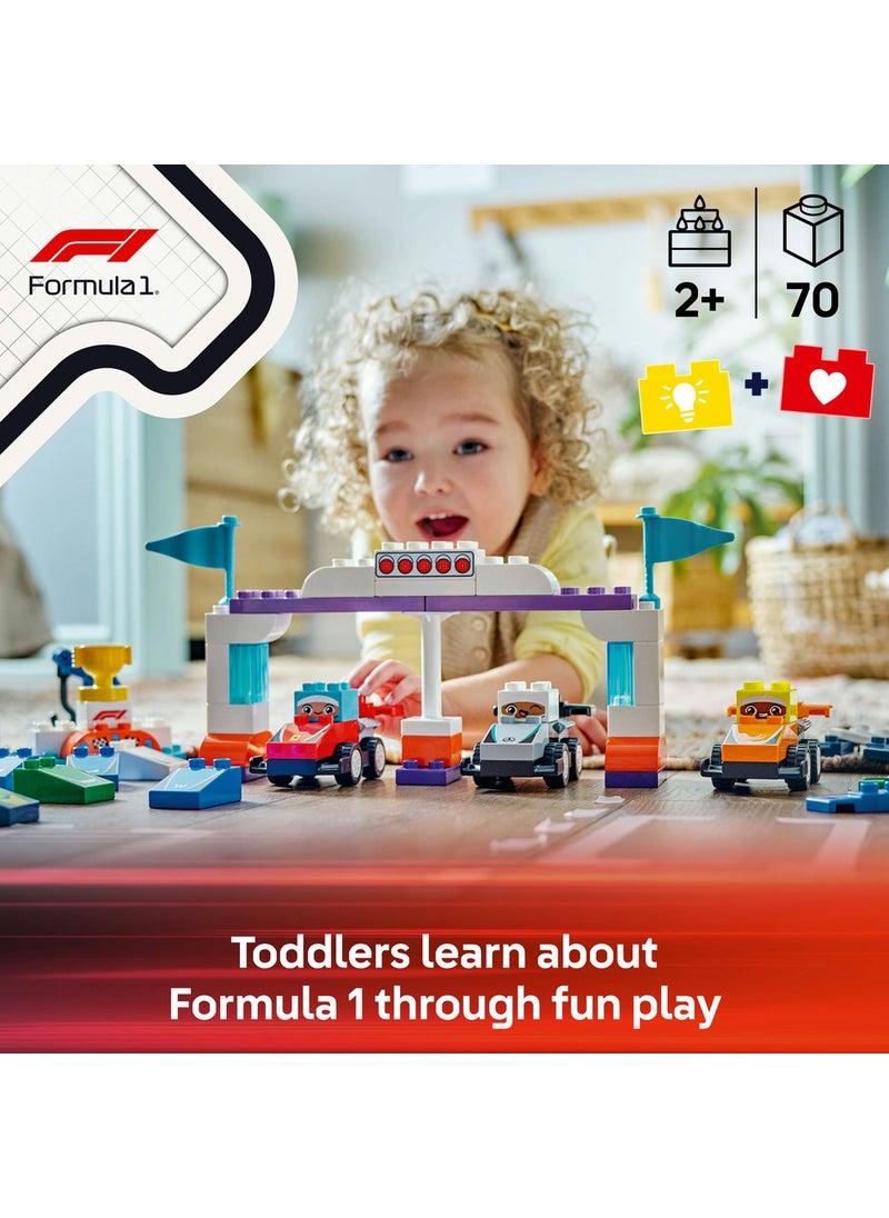 ليغو لعبة بناء سائقي وسيارات سباق الفورمولا 1® من LEGO® DUPLO® Town للمرح العائلي 10445  - Image 3