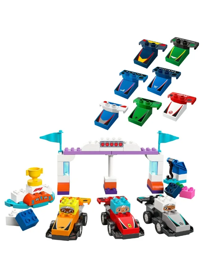ليغو لعبة بناء سائقي وسيارات سباق الفورمولا 1® من LEGO® DUPLO® Town للمرح العائلي 10445
