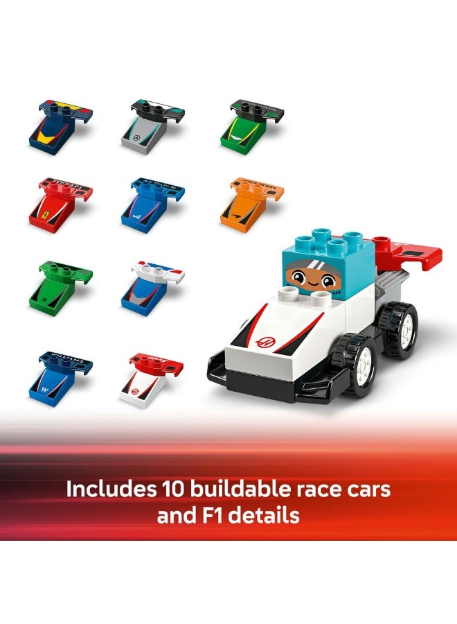 ليغو لعبة بناء سائقي وسيارات سباق الفورمولا 1® من LEGO® DUPLO® Town للمرح العائلي 10445  - Image 5