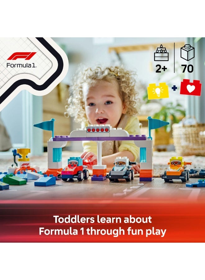 ليغو لعبة بناء سائقي وسيارات سباق الفورمولا 1® من LEGO® DUPLO® Town للمرح العائلي 10445  - Image 3