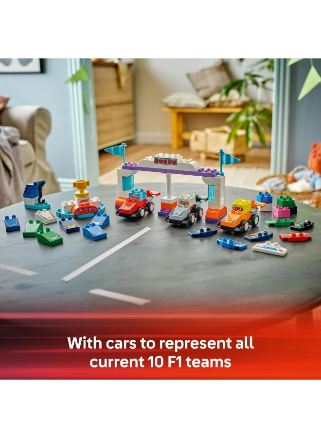 ليغو لعبة بناء سائقي وسيارات سباق الفورمولا 1® من LEGO® DUPLO® Town للمرح العائلي 10445