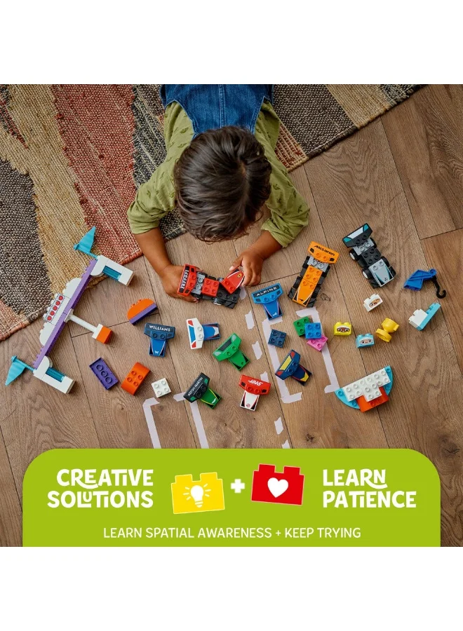 ليغو لعبة بناء سائقي وسيارات سباق الفورمولا 1® من LEGO® DUPLO® Town للمرح العائلي 10445
