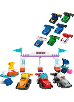 LEGO DUPLO Town F1 Team Race Cars & Drivers Building Toy for Imaginative Play, Formula One Birthday Gift for 2 Plus Year Old Toddlers, Boys & Girls, Helps Build Fine Motor Skills 10445 (70 pieces)  - Image 3