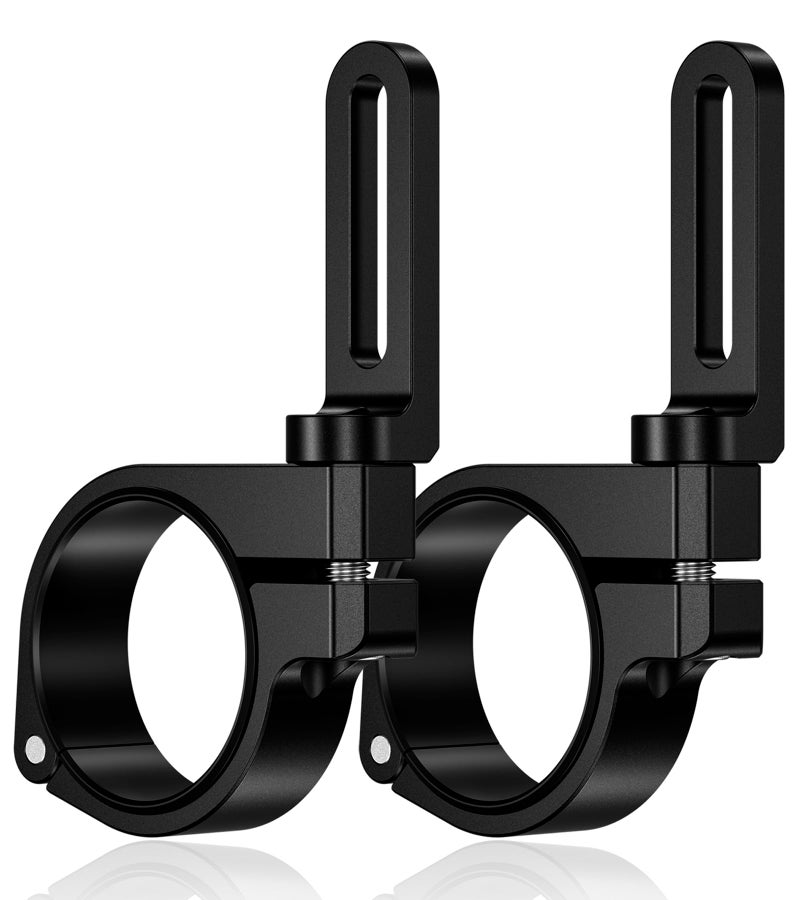 VAZESWIN 2PCS UTV Light Bar Mounts, Sturdy Aluminium Alloy LED Light Mounting Brackets, 360° Rotating Adjustable UTV Roll Bar Clamps Fit on 1.5" / 1.75" / 1.85" / 2" / 2.1" Roll Cages - Image 1