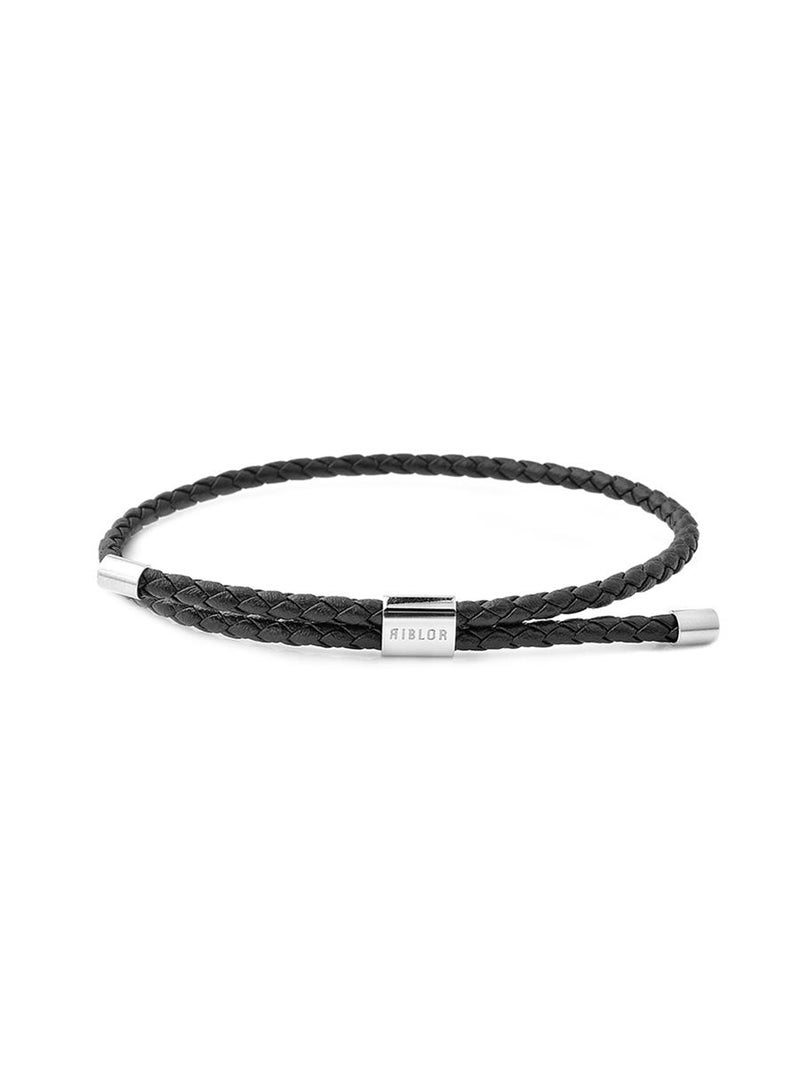 Riblor Danilo Leather Bracelet Black - Image 1