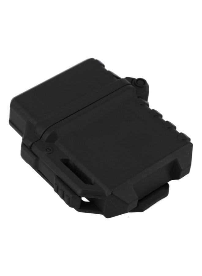 Lighter Storage Case Box Durable Portable Heat Resistant Oil Proof Protective Lighter Container Organizer Holder Black