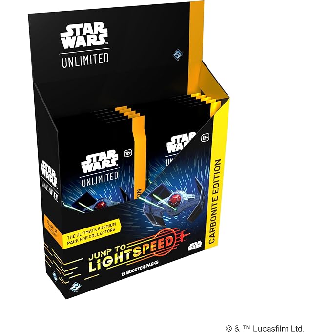 فانتزي فلايت غايمز مجموعة بطاقات Star Wars: Unlimited TCG Jump to Lightspeed Carbonite Booster Display - 12 عبوة، بطاقات حصرية، بطاقات لامعة، وإصدارات Hyperspace! للأعمار من 12 سنة فما فوق، لاعبين أو أكثر، مدة اللعب 20 دقيقة، من إنتاج | مجموعة من 24 عبوة معززة، بطاقات حصرية، بطاقات لامعة، وإصدارات Hyperspace! للأعمار من 12 سنة فما فوق، لاعبين أو أكثر، مدة اللعب 20 دقيقة - Image 1