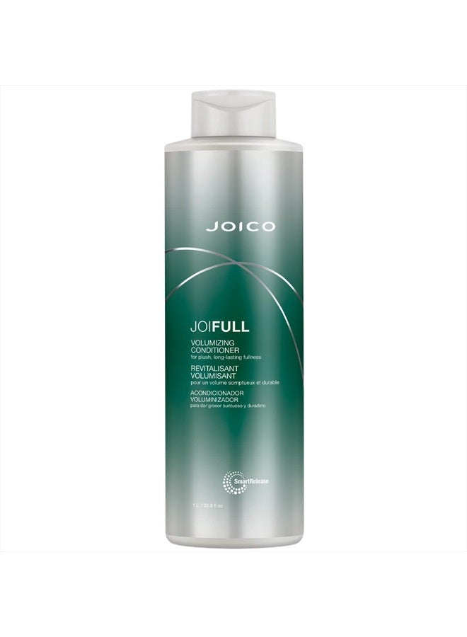 JOICO JoiFULL Volumizing Conditioner | For Fine, Thin Hair | Add Instant Body | Long-Lasting Fullness | For Thicker Bouncier Hair | Boost Shine | With Lotus Flower & Bamboo Extract | 33.8 Fl Oz  - Image 1