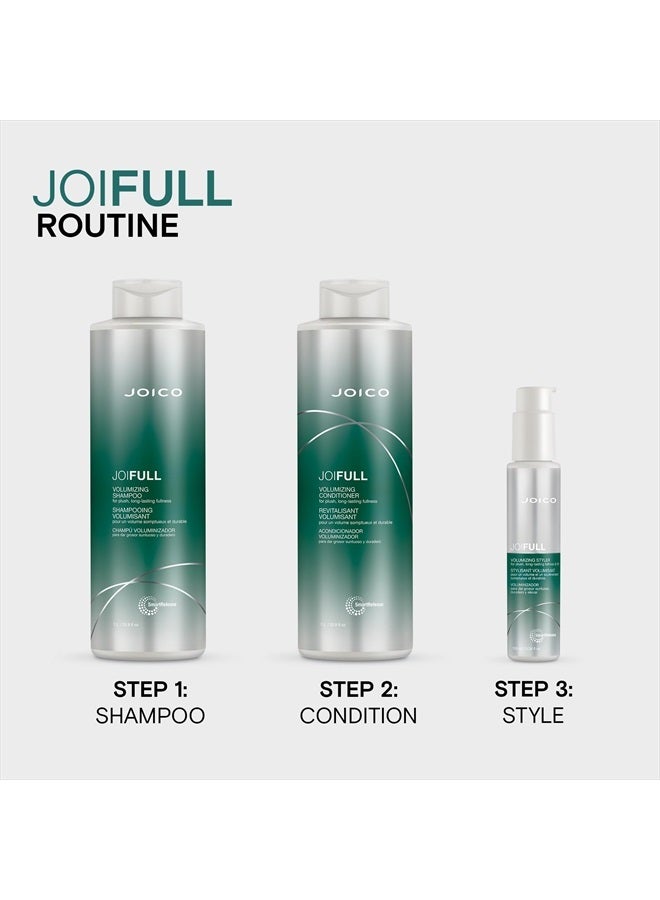 JOICO JoiFULL Volumizing Conditioner | For Fine, Thin Hair | Add Instant Body | Long-Lasting Fullness | For Thicker Bouncier Hair | Boost Shine | With Lotus Flower & Bamboo Extract | 33.8 Fl Oz  - Image 5