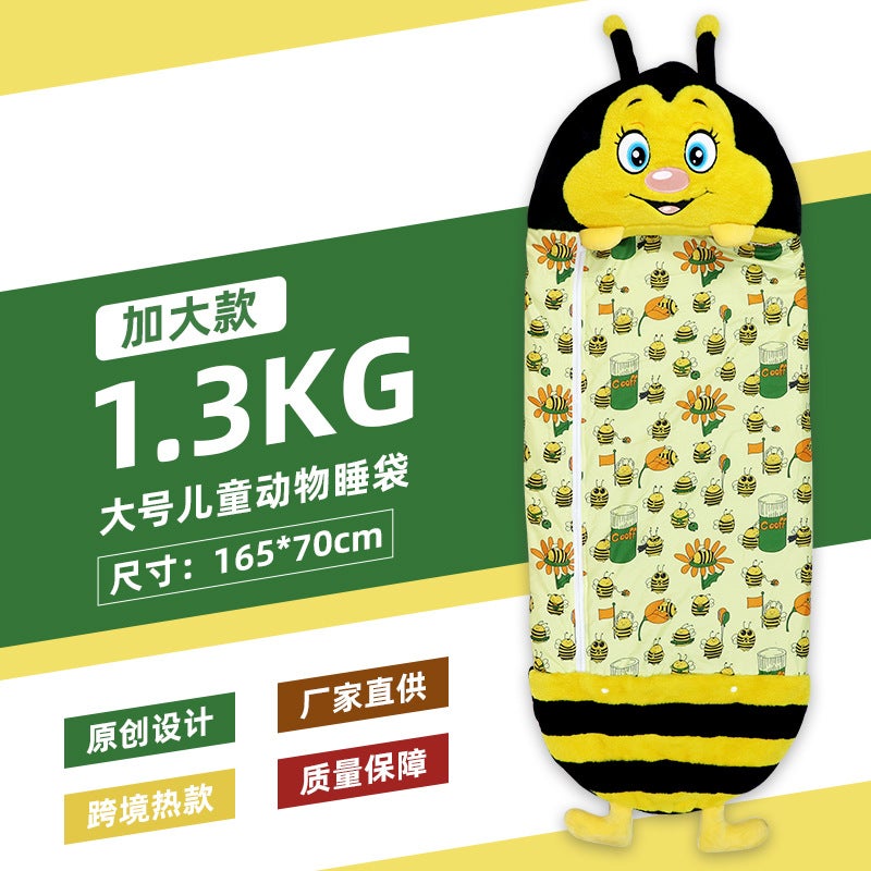 New Children'S Cartoon Sleeping Bag Baby Warm Kick-Proof Plush Pillow Storage Big Children'S Sleeping Bag - Image 2