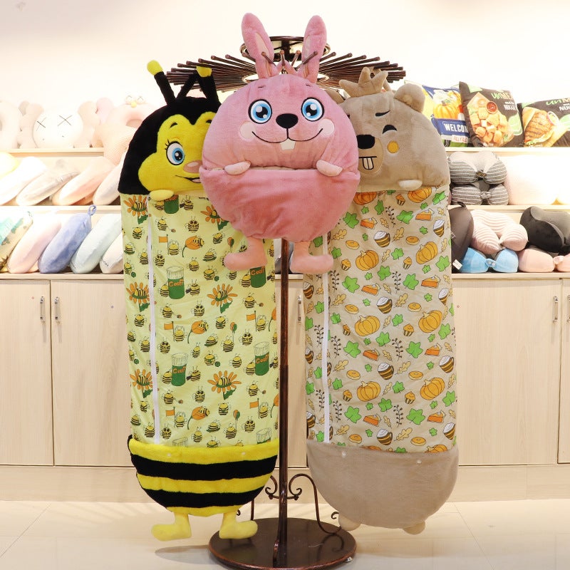 New Children'S Cartoon Sleeping Bag Baby Warm Kick-Proof Plush Pillow Storage Big Children'S Sleeping Bag - Image 3