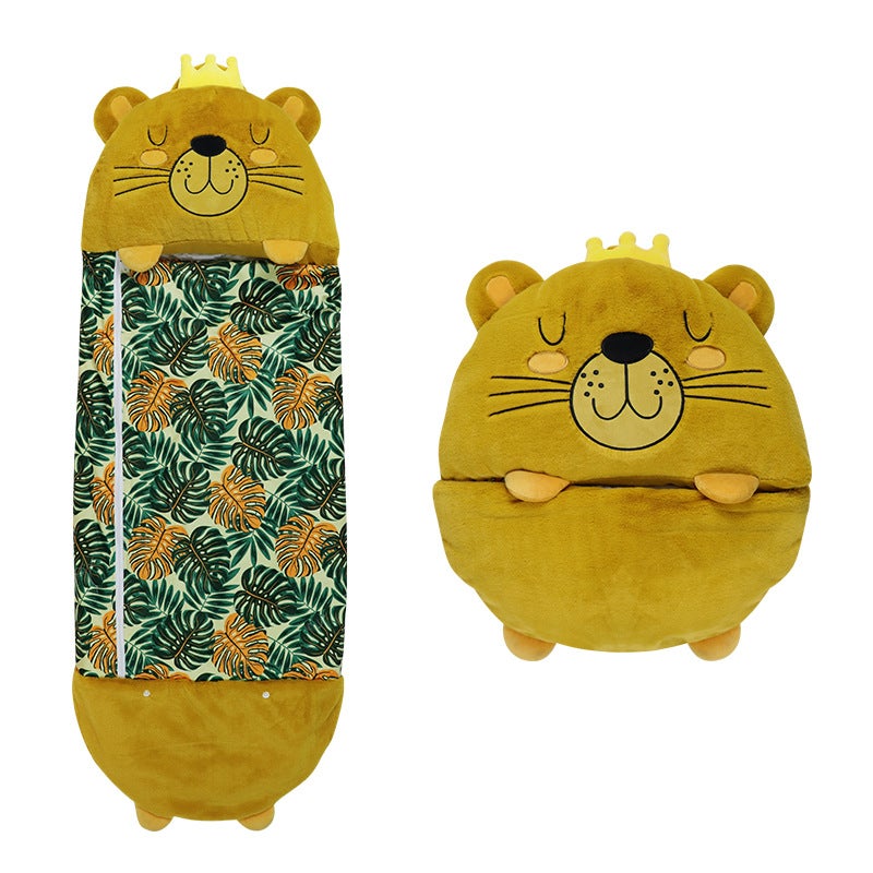 New Children'S Cartoon Sleeping Bag Baby Warm Kick-Proof Plush Pillow Storage Big Children'S Sleeping Bag - Image 1