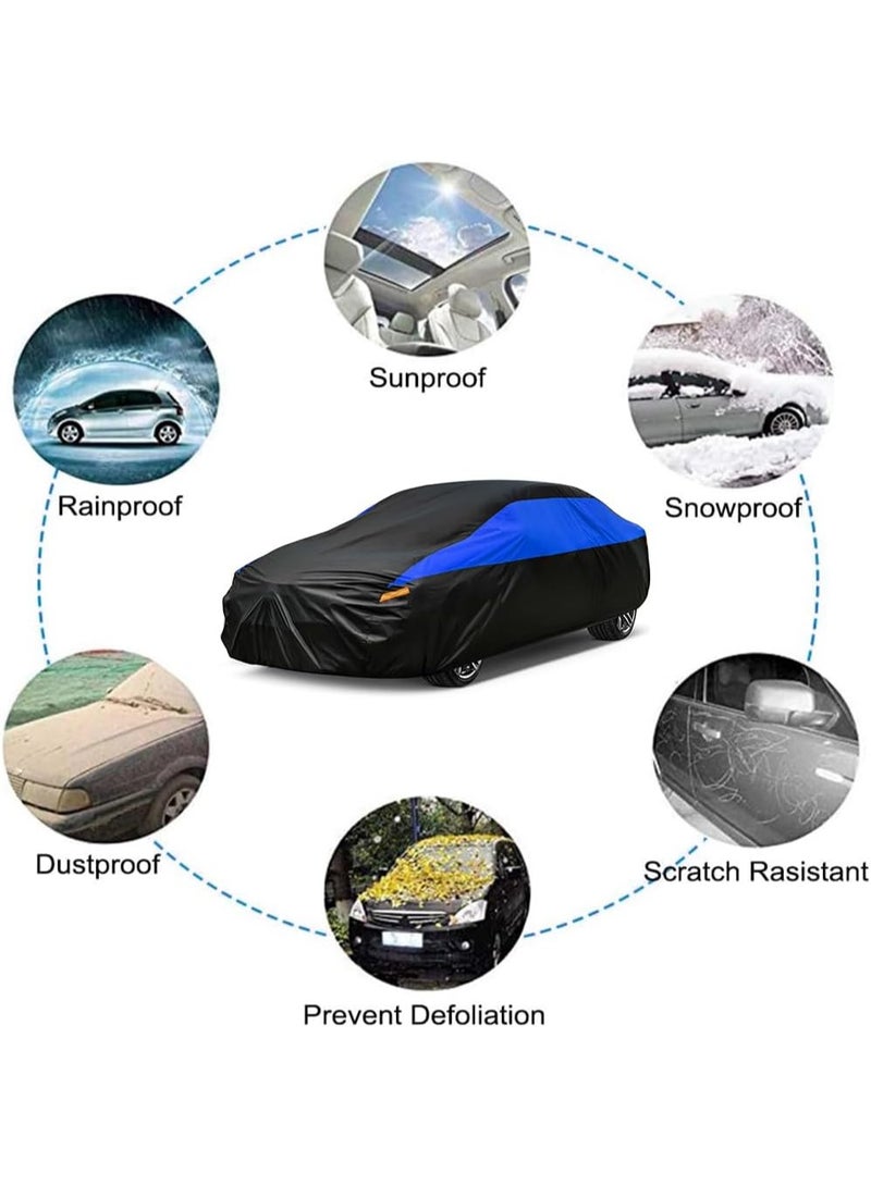 Relex Car Cover for Automobiles All Weather Waterproof, Universal Fit Sedan Chevrolet Corvette, Ford Fusion, Kia Stinger, Nissan Maxima, Buick Regal, Subaru Legacy, Honda Accord etc - Image 3
