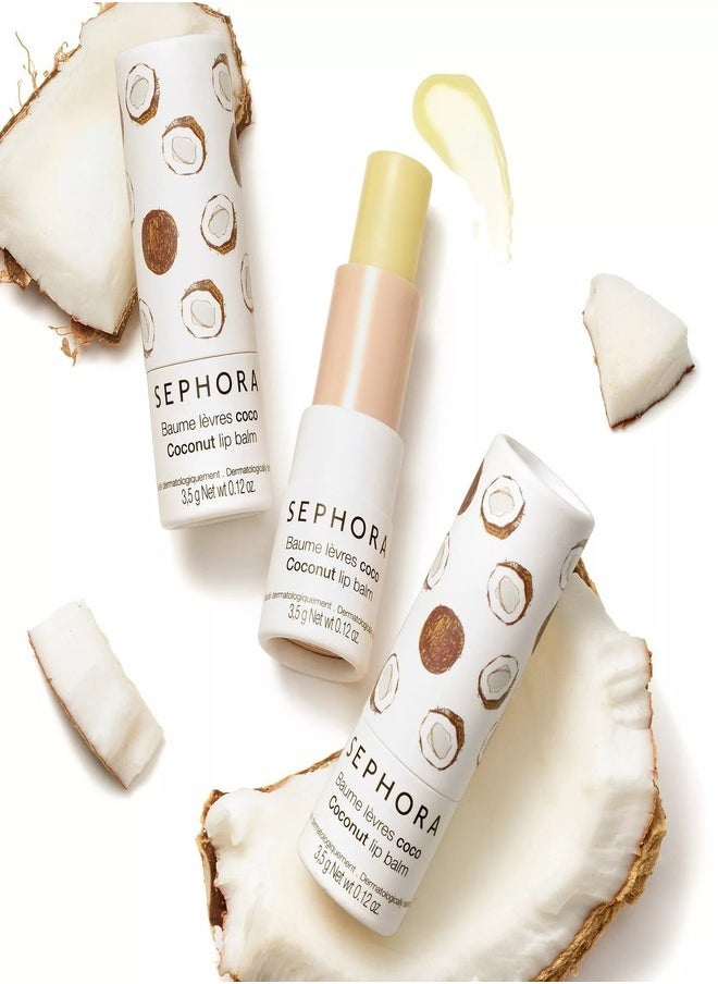 SEPHORA - SEPHORA COLLECTION Moisturizing Lip Balm – Coconut | Hydrating & Nourishing Lip Care for Soft, Smooth Lips | Enriched with Coconut Extract for Deep Moisture & Comfort (3.50g) - Image 1