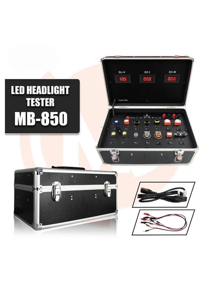 SHEZA STAR أداة تشخيص احترافية MB-850 مجموعة اختبار المصابيح الأمامية LED، أداة تشخيص احترافية مع شاشة رقمية، حقيبة حمل - Image 3