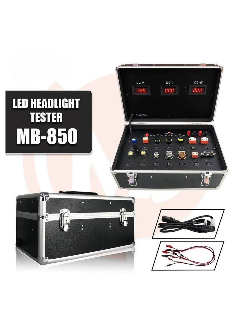 SHEZA STAR أداة تشخيص احترافية MB-850 مجموعة اختبار المصابيح الأمامية LED، أداة تشخيص احترافية مع شاشة رقمية، حقيبة حمل - Image 4