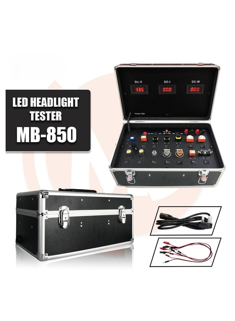 SHEZA STAR أداة تشخيص احترافية MB-850 مجموعة اختبار المصابيح الأمامية LED، أداة تشخيص احترافية مع شاشة رقمية، حقيبة حمل - Image 5