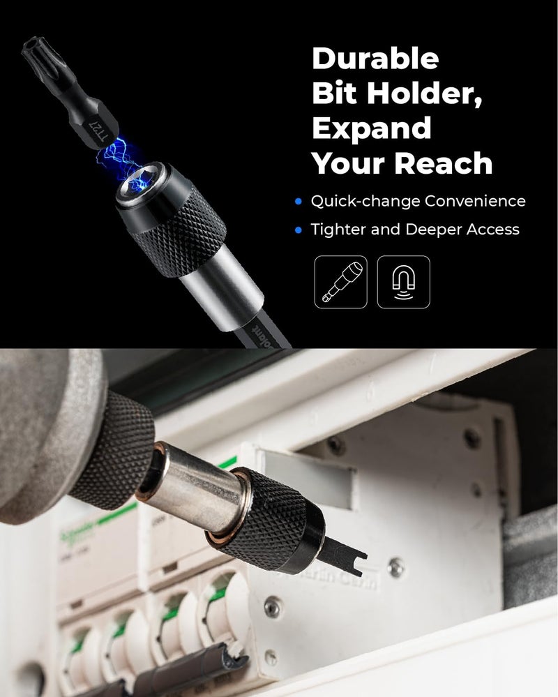 toolant Security Bit Set,32-Piece Screwdriver Bit Set With Torx, Hex,Triwing, Spanner for Tamper-Proof Screws,1/4 Inch Adapter and Release for Electric, Impact Drills - Image 5