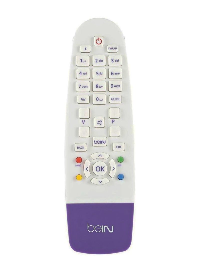 Alyashmac Bein Sport Receiver TV Remote Control White/Purple - Image 1