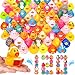 VISRIE 120 Pack Rubber Ducks in Bulk Assorted Ducks for Jeeps Bulk Ducks for Bath Toy Summer Pool Toys Birthday Gifts Party Favors - Image 2
