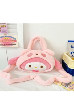 Melody Sanrio Melody Shoulder Bag Plush Bag Crossbody Bag Bucket Storage Bag  - Image 1