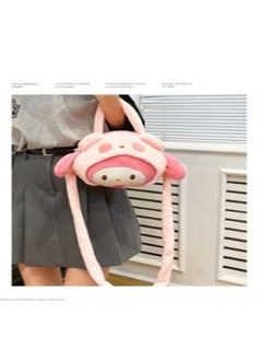 Melody Sanrio Melody Shoulder Bag Plush Bag Crossbody Bag Bucket Storage Bag  - Image 2