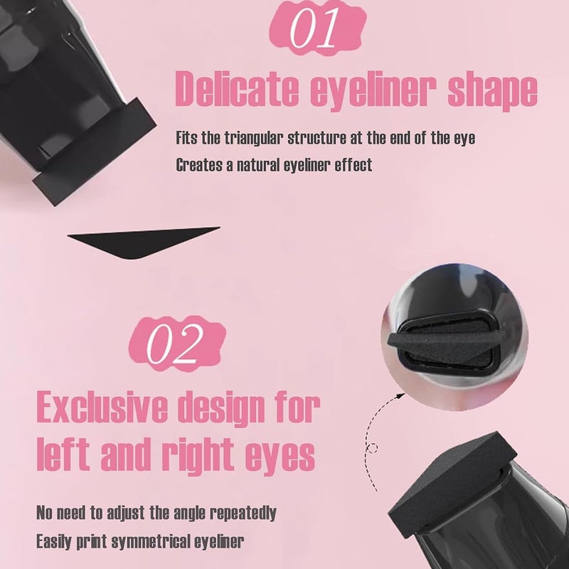 Baorder 2PCS Black and Brown Eyeliner Stamp Set,Double Ended Marker Eyeliner Stamp,Long-Lasting Waterproof Quick Drying Natural Smudge Resistan for Beginners - Image 5
