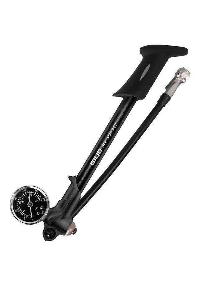 Giyo - 300PSI Front Fork and Front Suspension Pump With Gauge High Pressure Shock Pump with Lever Lock Schrader Valve Bicycle Air Shock Pump for MTB Mountain Bike - Image 1