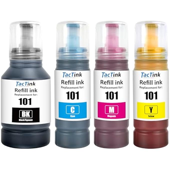 101 INK BOTTLE FOR EPSON 101 FOR EPSON ECOTANK L4150/L4160 L4260 L4266 L6160 L6170 L6176 L6190 L6260 L6270 L6276 L6290 L14150 - Image 1