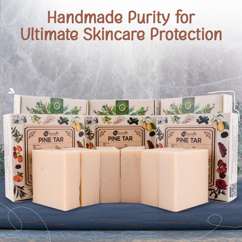 Naturalis Pine Tar Soap  Handmade Cold Pressed Soap Infused with Pine Tar Oil  Natural Luxury Soap for Deep Skin Nourishment Moisturizing and Refreshing 100g - Image 5