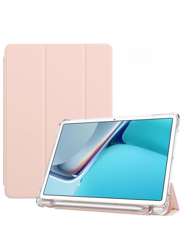 جراب متوافق مع جهاز Honor Gt Pro/Honor Magicpad 2 مقاس 12.3 بوصة، جراب ذكي رفيع قابل للطي مع حامل ثلاثي القوائم مع خاصية السكون/التنشيط التلقائي وحامل قلم رصاص، غطاء خلفي شفاف - Image 1