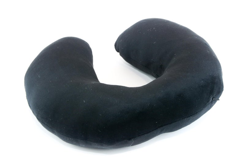 Comfy Neck Support Soft Fiber Travel Neck Pillow U-Shape For Car, Travel, Office,Airplane and Gifts - Black - Image 3