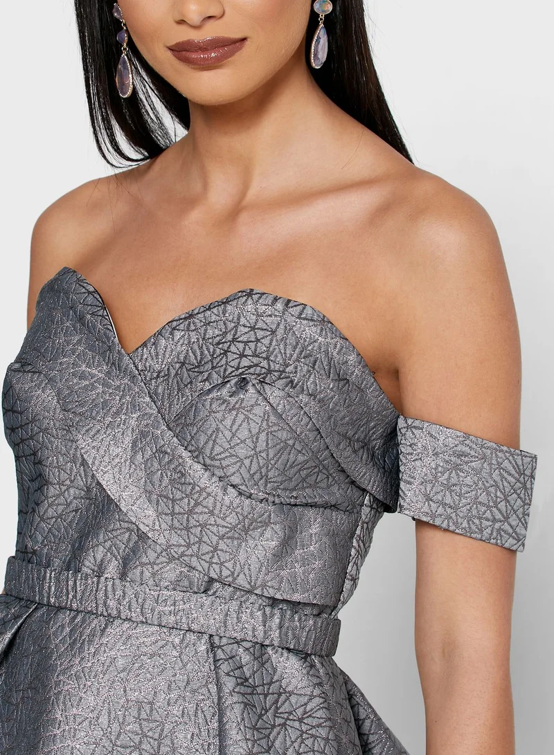 Threadz by Ajooni Sweetheart Neckline Peplum Dress