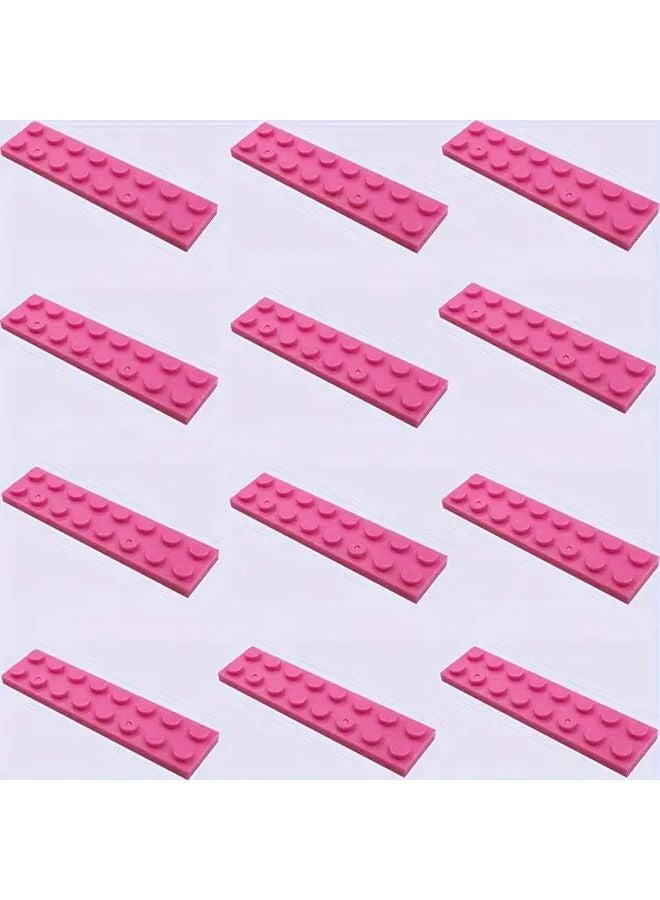 Pink ABS Building Blocks 12pcs Farm Garden Character Bricks DIY Scenery Toys - Image 1