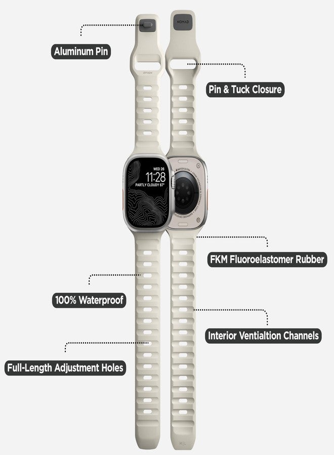 NOMAD Sport Band - 45mm | Stone Apple watch ultra 2 band, Designed to give your Apple Watch a modern and athletic look, Compatible with New Series 11, Ultra 1-3, Series 1-10, and SE - Image 3