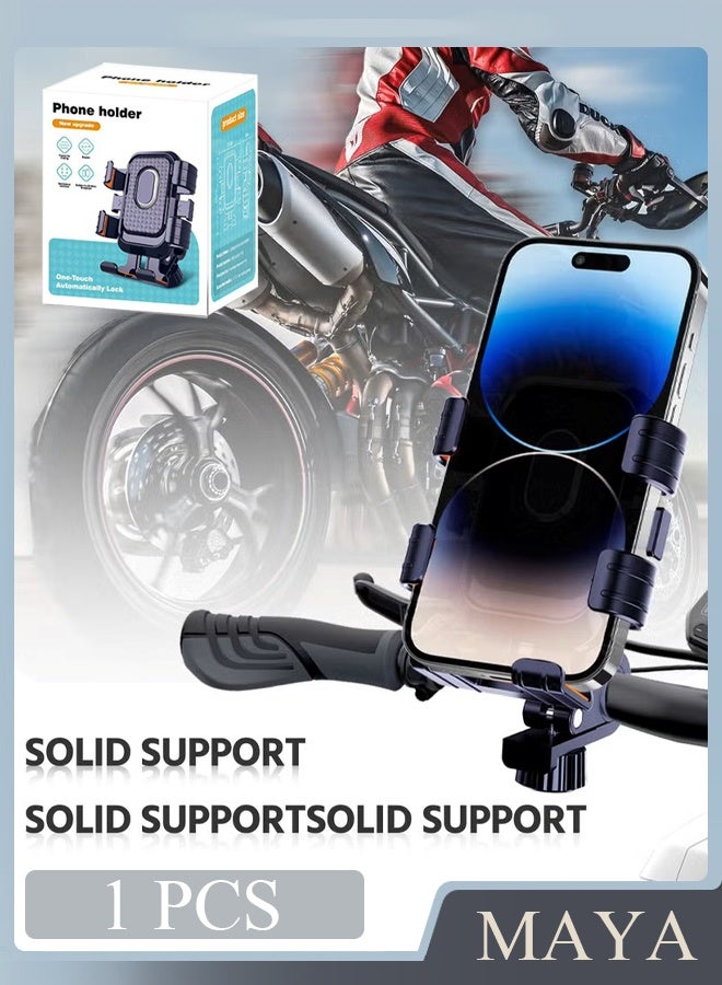 Adjustable Bicycle Holder, Shock-absorbing Motorcycle Mobile Phone Holder, All Kinds of Mobile Phones Can be Used - Image 1