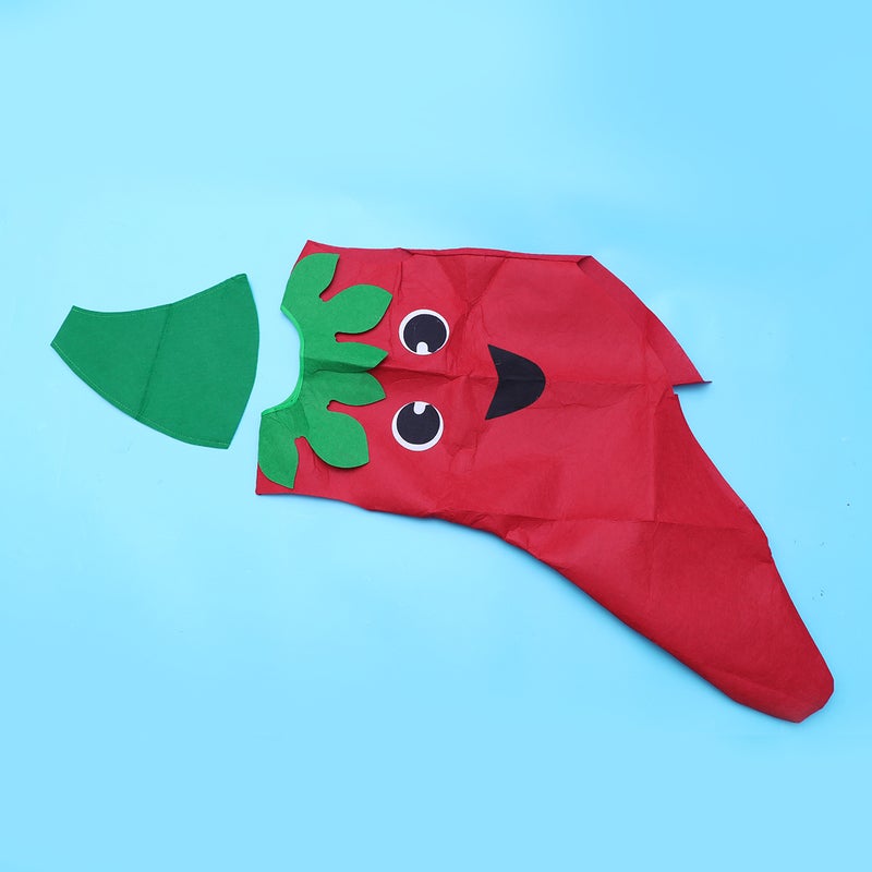 Children's Fruit Vegetables Costume Kids Party Clothing Costumes for Halloween Cosplay Holidy (Pepper) - Image 4